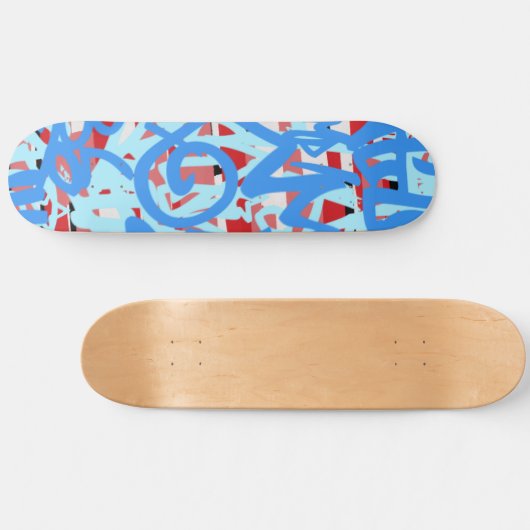 Graffiti Scribbles Skateboard (Horizontal)