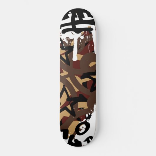 Graffiti Scribbles Skateboard (Vorderseite)