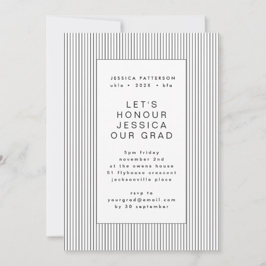 Graffiti Script Graduate Ankündigung (Rückseite)