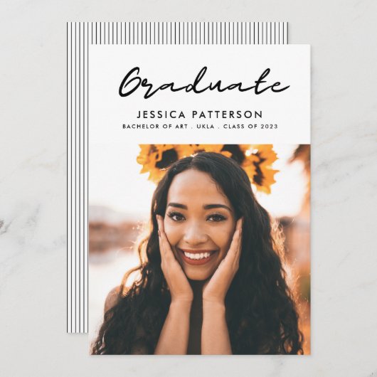 Graffiti Script Graduate Ankündigung (Vorne/Hinten)