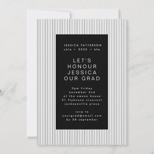 Graffiti Script Graduate Ankündigung (Rückseite)