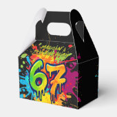 Graffiti Sechs Sieben Geburtstags-Geschenkbox Geschenkschachtel (Rückseite)
