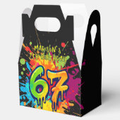 Graffiti Sechs Sieben Geburtstags-Geschenkbox Geschenkschachtel (Geöffnet)