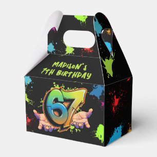 Graffiti Sechs Sieben Geburtstagsgeschenkbox Geschenkschachtel