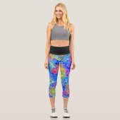 Graffiti-See Capri Leggings (Vorderseite)