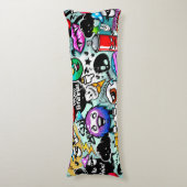 Graffiti Seitenschläferkissen (Vorderseite Vertikal)