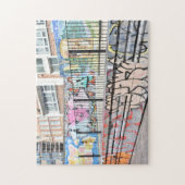 Graffiti Shoreditch Hackney London Großbritannien Puzzle (Vertikal)