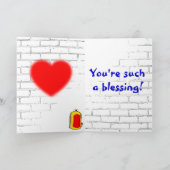 Graffiti Sie sind eine Segen-Karte Dankeskarte (Innenseite)