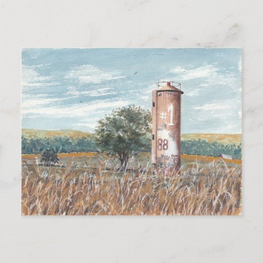 Graffiti Silo Postkarte (Vorderseite)