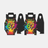 Graffiti Six Seven Birthday Favor Box Geschenkschachtel (Ungefaltet)