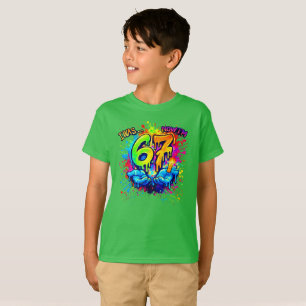 Graffiti Six Seven Geburtstagsfeier PARTY-Shirt, S T-Shirt