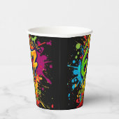 Graffiti Six Seven Kids 7th Birthday Paper Cups Pappbecher (Rechts)