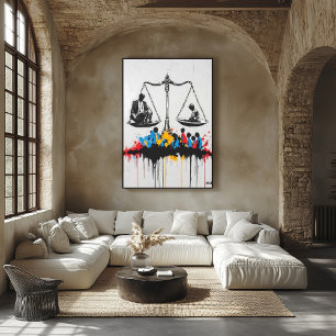 Graffiti-Skala der Ungleichheit - Städtische Prote Poster