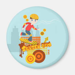 Graffiti Skateboard Kind Geburtstagsparty Magnet