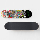 Graffiti Skateboard mit Ihrem Motto (Horizontal)
