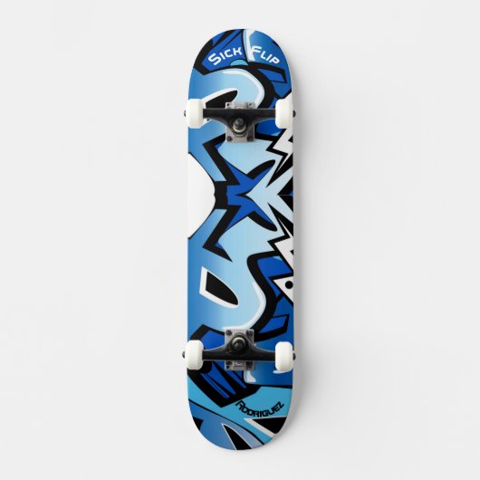 Graffiti Skateboard mit personalisierten Bildunter (Vorderseite)