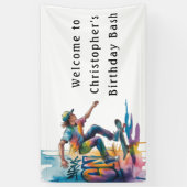 Graffiti-Skateboarder-Geburtstagsfeier-Willkommens Banner (Vertikal)