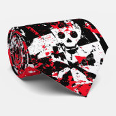 Graffiti Skull Krawatte (Gerollt)