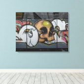 Graffiti Skull Leinwanddruck (Insitu (Holzboden))