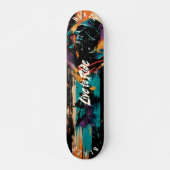 Graffiti Skull Pop Kunst - Bold Live to Rive Motto Skateboard (Vorne)