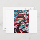 Graffiti Skull Postkarte (Vorne/Hinten)
