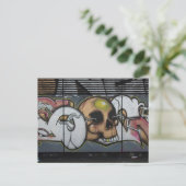 Graffiti Skull Postkarte (Stehend Vorderseite)
