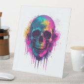 Graffiti Skull Rebel Sockelschild (In Situ)