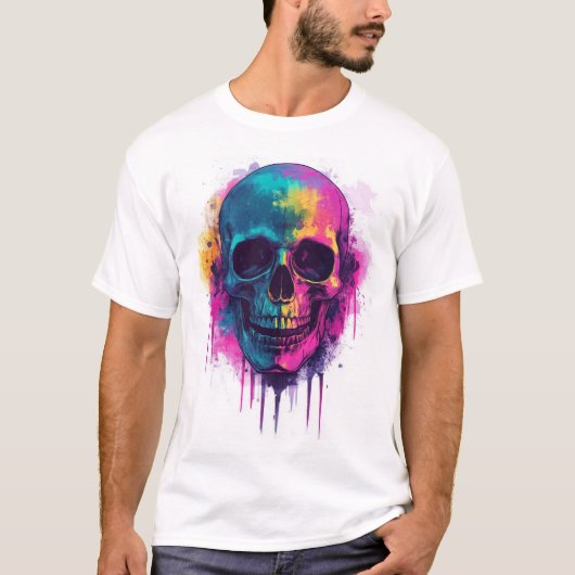 Graffiti Skull Rebel T-Shirt (Vorderseite)