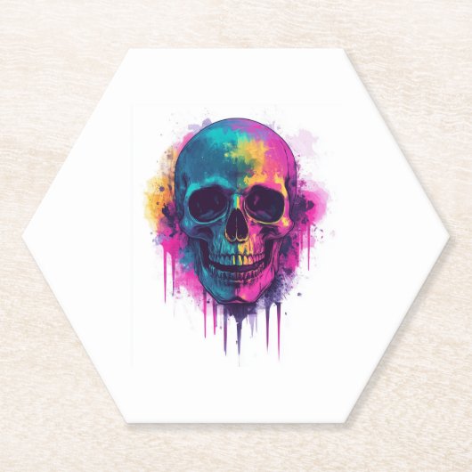 Graffiti Skull Rebel Untersetzer (Vorderseite)