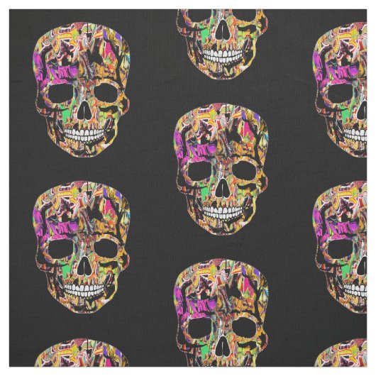 Graffiti-Skull Stoff (Muster)