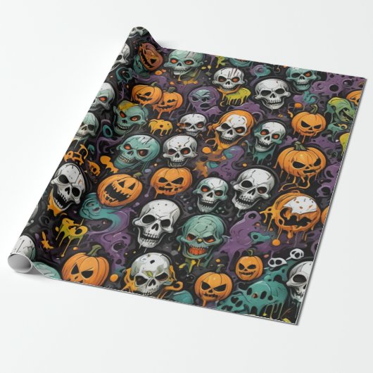 Graffiti Skulls Geschenkpapier (Ungerollt)