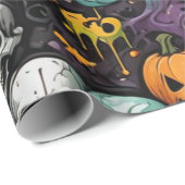Graffiti Skulls Geschenkpapier (Rolleneckpunkt)
