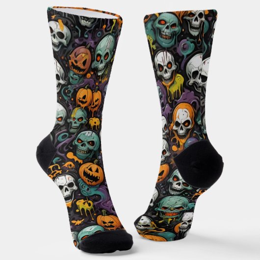 Graffiti Skulls Socken (Gewinkelt)