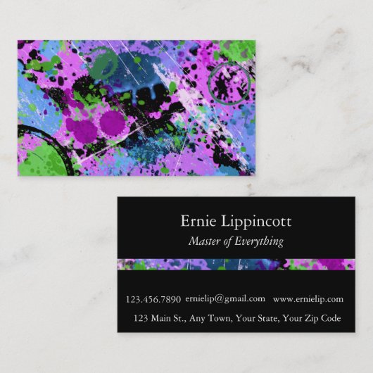 Graffiti Smoothie Visitenkarte (Vorne/Hinten)