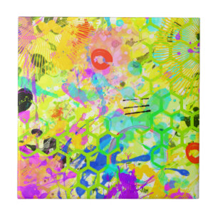 Graffiti Sommer Abstrakt 2 Fliese