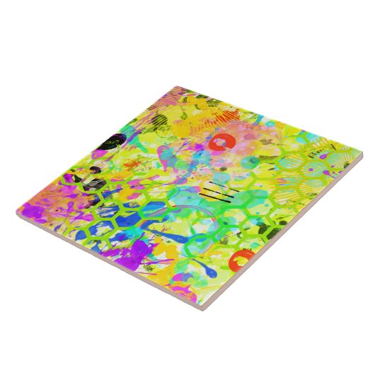 Graffiti Sommer Abstrakt 2 Fliese (Seite)