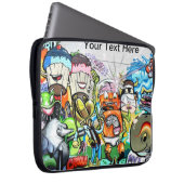 Graffiti-Spaß Laptopschutzhülle (Vorne Rechts)