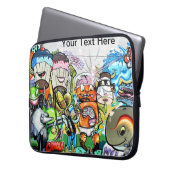 Graffiti-Spaß Laptopschutzhülle (Vorderseite Links)