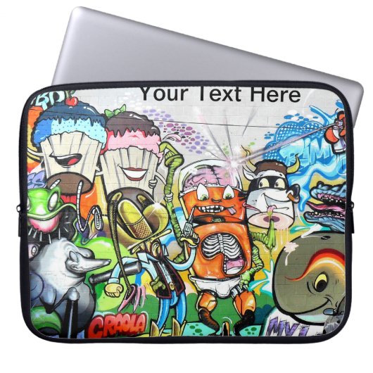 Graffiti-Spaß Laptopschutzhülle (Vorderseite)