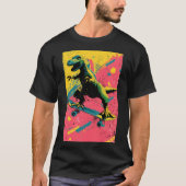 Graffiti Splatter T-Rex Skater T-Shirt (Vorderseite)