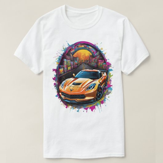Graffiti Sports Car Detail Men's T-Shirt (Design vorne)