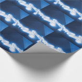 Graffiti-Spray auf blauem Metall Geschenkpapier (Ecke)