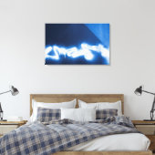 Graffiti-Spray auf blauem Metall Leinwanddruck (Insitu (Schlafzimmer))