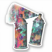Graffiti Spray Cans Aufkleber (Vorderseite)