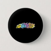 Graffiti Spray Malerei Maler Graffiti ist Kunst Button (Vorderseite)