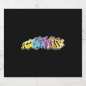 Graffiti Spray Malerei Maler Graffiti ist Kunst Schaumweinetikett (Einzelnes Label)