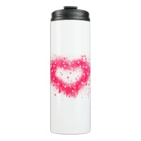 Graffiti spray rosa funkelndes Herz
