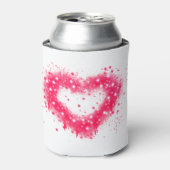 Graffiti Spray rosa funkelndes Herzdesign Dosenkühler (Kanne Vorderseite)