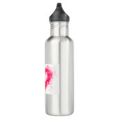 Graffiti Spray rosa funkelndes Herzdesign Edelstahlflasche (Rechts)