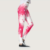 Graffiti Spray rosa funkelndes Herzdesign Leggings (Rechts)
